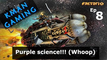 Factorio lets play: Starter to Megabase! - 100 Purple Science Per Minute - Ep8