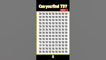 Find 73! #quiz #odd #math #iq #numbersgame #speed #shorts