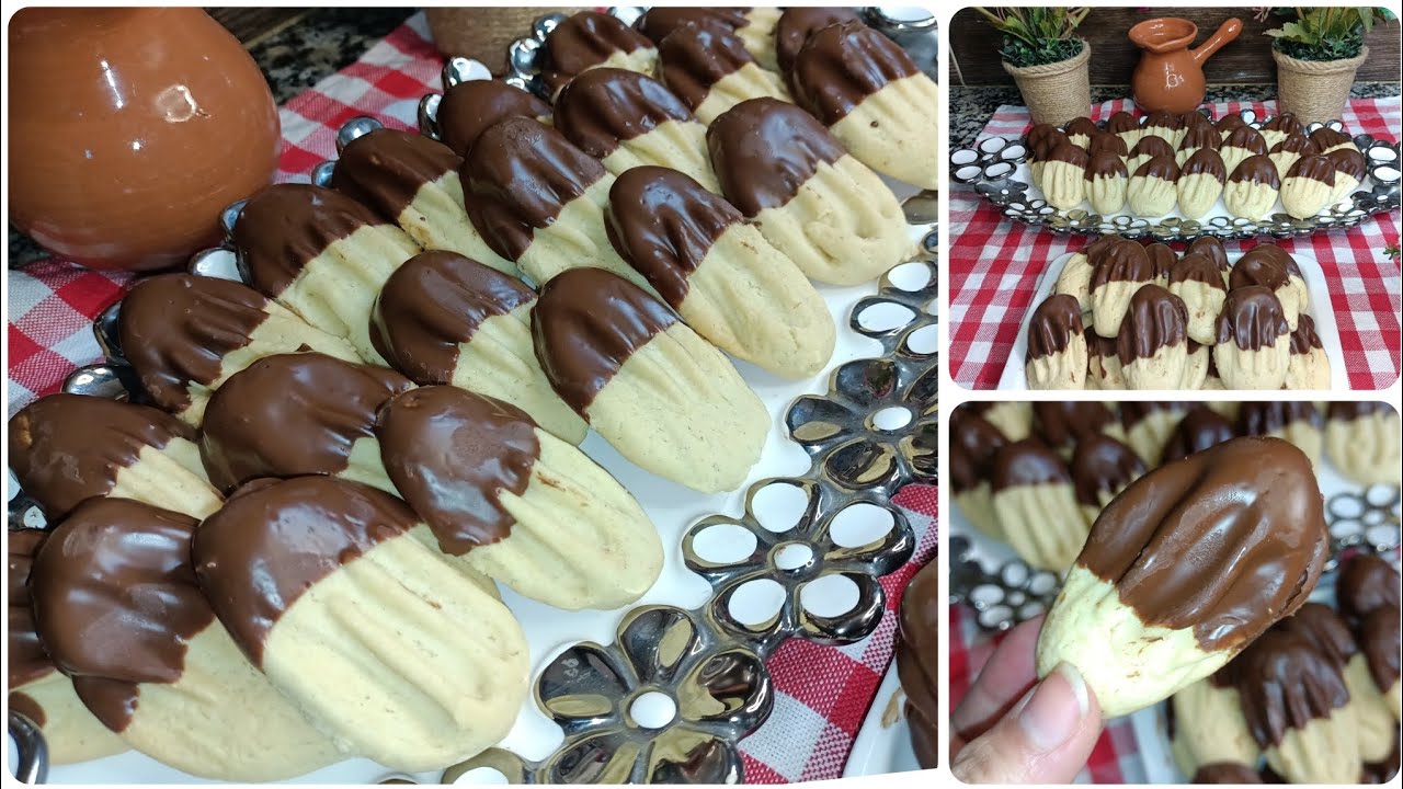 بسكويت لذيذ  ببيضتين فقط  بدون زبدة و بمكونات موجودة في كل دار مع طريقة تشكيل سهلة بدون قالب