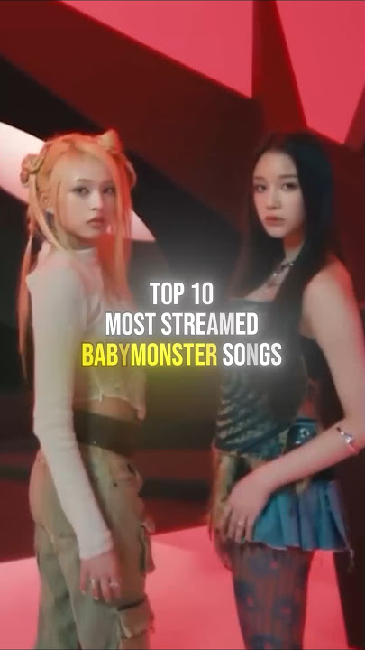 Top 10 MOST STREAMED BabyMonster songs 🎶📈 #shorts #babymonster #kpop #femaleartist #top10 #music