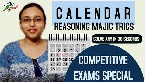 CALENDAR || PART1 || Calendar Problem Tricks |Calendar Reasoning/Concept/Problems/Questions/Solution