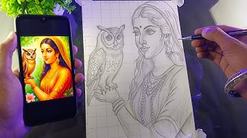 Lakshmi Mata drawing, step by step drawing ll lakshmi Mata outline tutorial 😎❤️