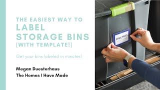 The EASIEST Way to Label Storage Bins (with Template)