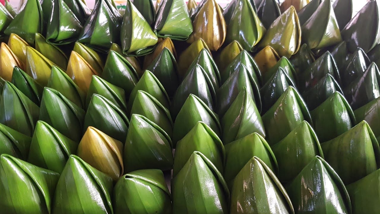 เทคนิคห่อขนมเทียนให้แหลมสวยงาม