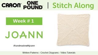 Crochet Caron One Pound Stitch Along with Joann - Week 1 - Left Hand