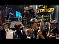 Energetic SAG-AFTRA Members join the Picket Line to Join the Writers on Strike