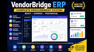 🚀 VendorBridge ERP | Full Stack Procurement & Vendor Management System | React + Express+ PostgreSQL