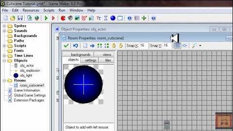 Game Maker Tutorial: Cutscene #4 "Lights,Camera More..."