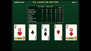 Jacks or Better Video Poker - 50 Hands - 2026-09-23