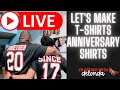 LIVE: LET&#39;S MAKE COUPLES&#39; T-SHIRTS WITH A CRICUT | HOW TO LAYER HTV | MESH VINYL