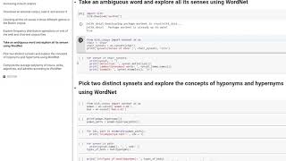 MyVideo Take an ambiguous word and explore all itssenses using WordNet