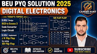 BEU PYQ SOLUTION 2025 DIGITAL ELECTRONICS BCA to EXCESS 3 CODE CONVERTER & SR to JK FLIP FLOP#viral