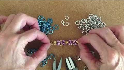 Tutorial Byzantine Chain Mail (jump rings) Bracelet