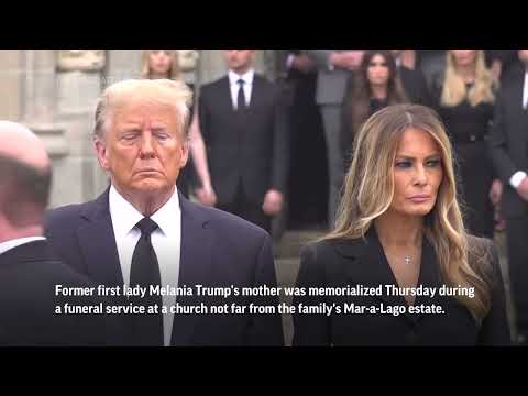 Trump joins wife Melania at her mother's funeral at church near Mar-a-Lago