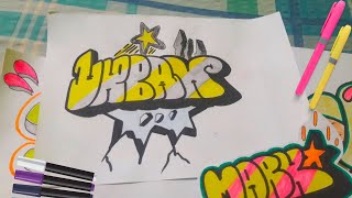 Easy Bubble Graffiti Letters #graffiti #bubble #graffitisketch #drawingtutorial #graffitiletters screenshot 2