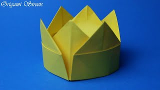 Как сделать корону из бумаги. Оригами корона
