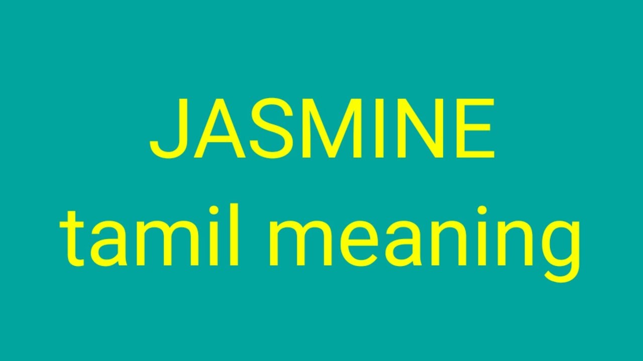 JASMINE tamil meaning /சசிகுமார்