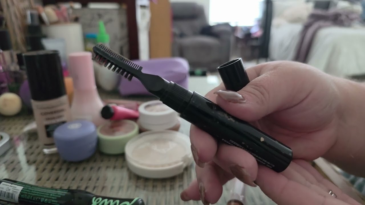 ASMR Pack my makeup bag for a trip with me (*rummaging sounds, tapping, whispers, softly spoken*)