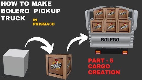 Create a bolero pickup cargo in prisma3d  [part-5] in 2 min #prisma3dtoturial #bussid
