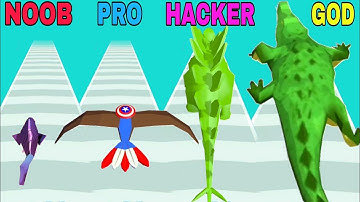 NOOB vs PRO vs HACKER vs GOD in Evolution Rush