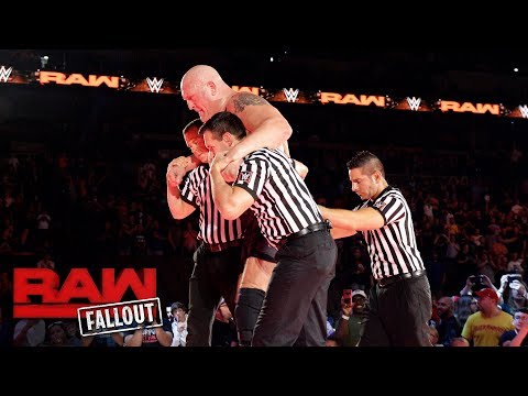 Big Show struggles to leave the arena after his Steel Cage Match: Raw Fallout, Sept. 4, 2017