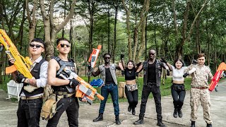 Nerf Guns War : Secret Transaction At Villa The Police TTnerf Guns Fight Boss Red Criminal Group