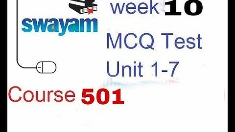 Swayam mcq -501 book -week 10 - nios d.el.ed -mcq test attempt.