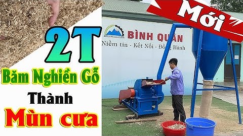 Máy Băm Nghiền Gỗ 2T Bình Quân - Băm Cả Thanh Gỗ Thành Mùn Cưa