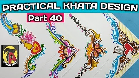 Border and corner design for student project khata||. Practical khata design.// Part 40. Tarun Art