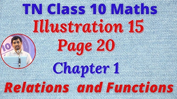 TN Class 10 Maths Illustration 15 page 20  Relations Unit 1 Relation and Functions