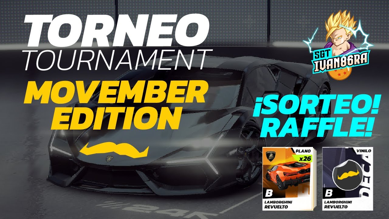 Asphalt Torneo Movember Edition 🎁 Sorteos durante el directo!