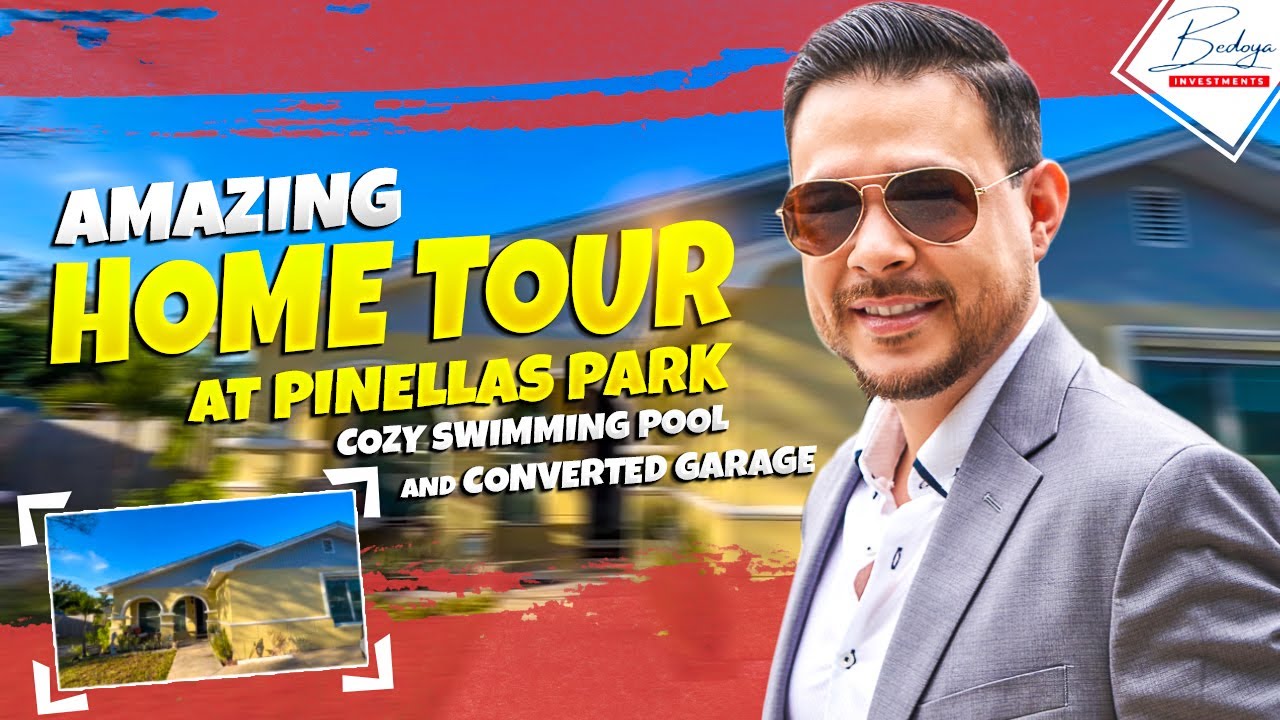 Pinellas Park Home Tour 3B 2B with Private Pool and Converted Garage