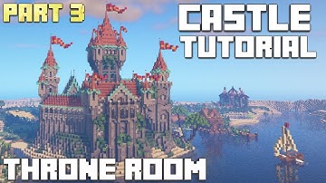 Minecraft Tutorial: How to Build a Castle Block by Block - Part 3 - Throne Room