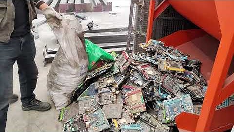 The Whole Recycling Process of Computer Board - Electronic Waste Recycling Plant Line.