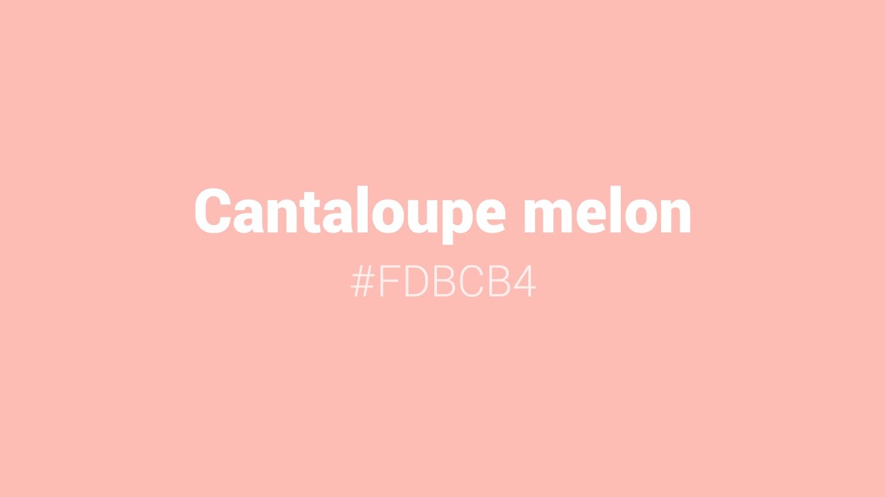 Cantaloupe melon #FDBCB4 - YouTube