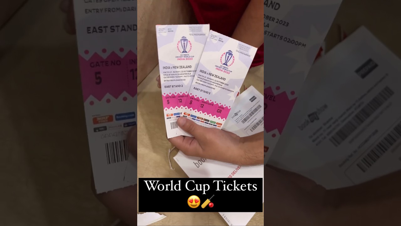 World Cup tickets unboxing|| INDvsNZ|| 