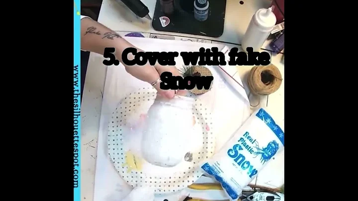 Step by Step Recycled Jar Snowman