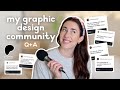 GRAPHIC DESIGN COMMUNITY Q+A (What You Will Get)