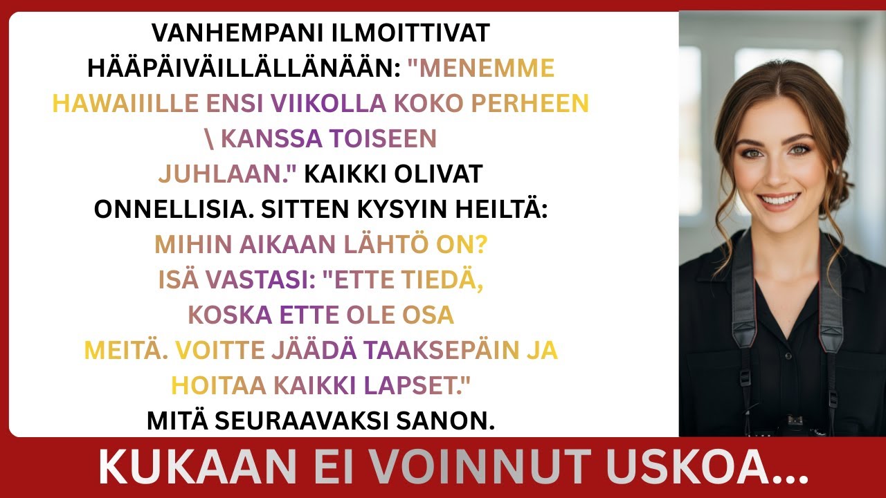 Vanhempani nöyryyttivät minua hääpäivänään – joten lähdin pois ikuisiksi ajoiksi.