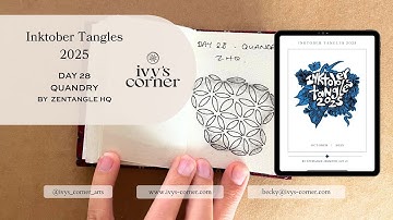Inktober 2025 Day 28 | How to Draw Quandary (Zentangle)