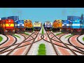 8 Express Trains Passing Bumpy Forked Tracks | Indian Railways Crossing | train simulator #railworks