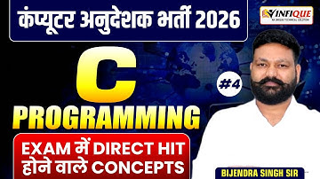 Computer Anudeshak Exam 2026 | C Programming Class 6 | Direct Hit Concepts for Competitive Exams