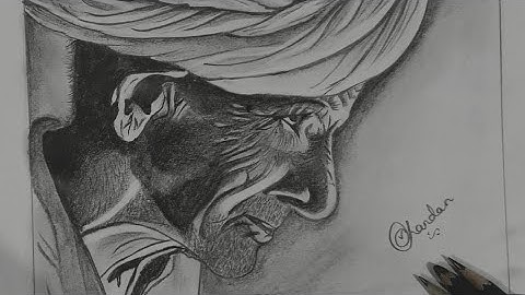 Hyper realistic drawing | Old man realistic sketch | tutorial video