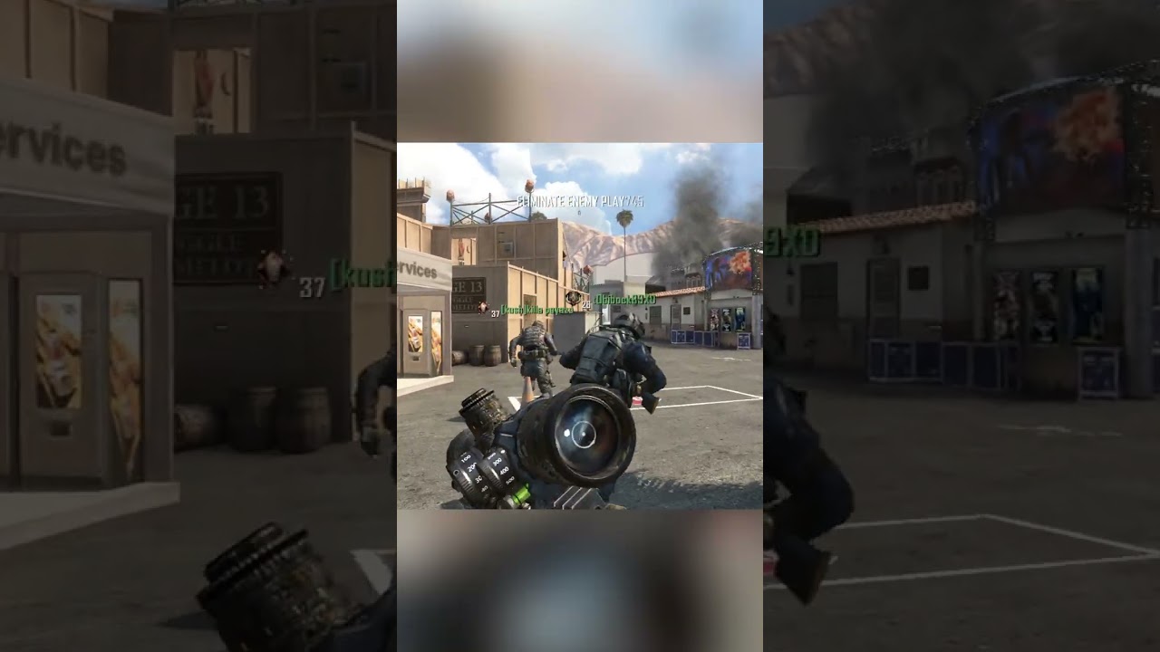 Crazy long tomahawk kill in BO2 