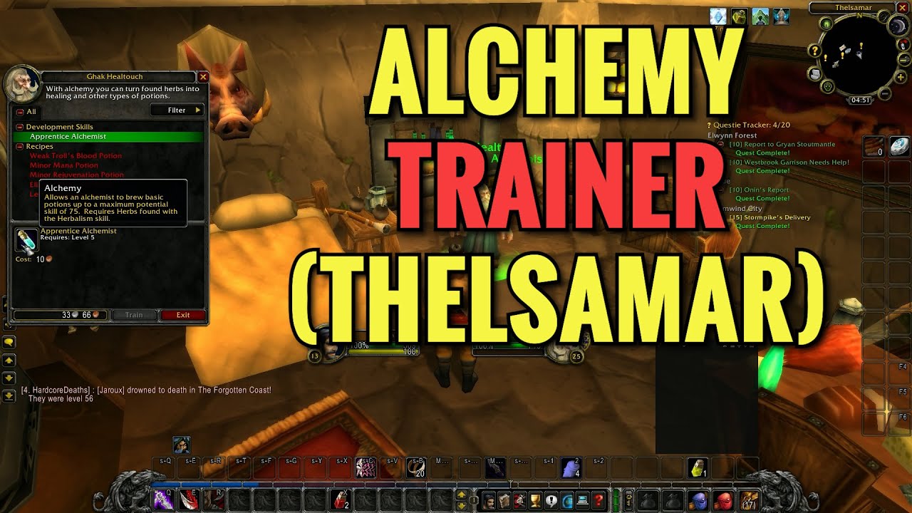Thelsamar Alchemy Trainer Location (WoW Classic)