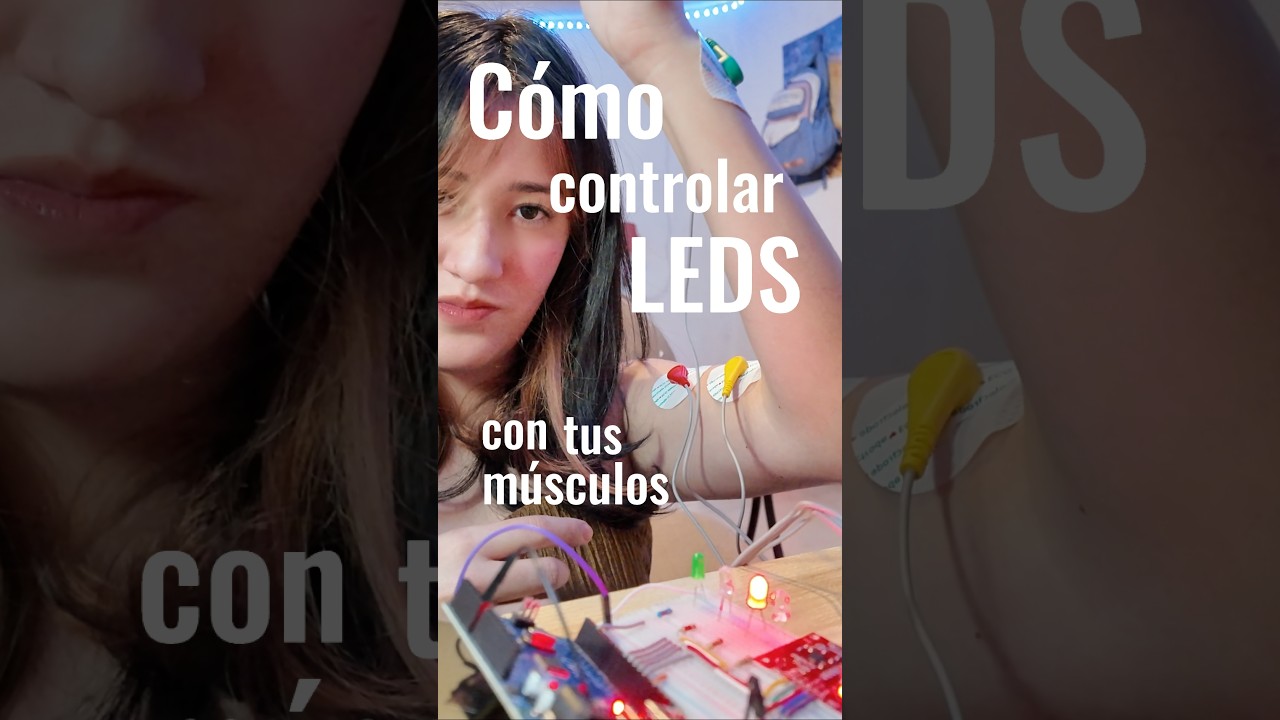 Como controlar los leds con tus músculos. Módulo EMG 😎#Arduino #Electronica #Tecnología #Ingeniería
