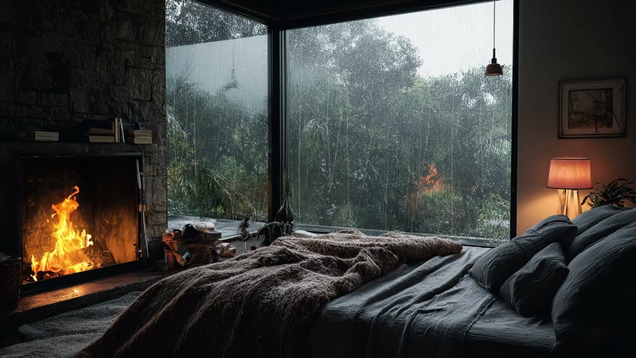 Fall Asleep Faster with Sleep Piano Music with Rainfall — for Deep Sleep and Insomnia Relief