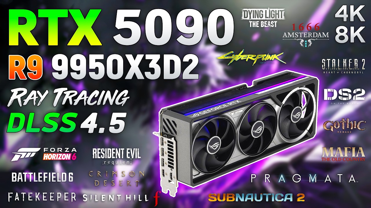 GeForce RTX 5090 + Ryzen 9 9950X3D2 - Test in 15 Games with New