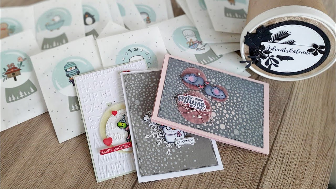 Was war drin im Adventskalender von Create A Smile ?, Kreativzeitlos, mit Kartenbeispielen