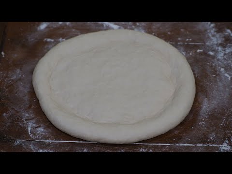 วิธีทำแป้งพิซซ่า แป้งพิซซ่าง่ายๆ สูตรแป้งหนานุ่ม มีขอบ / pizza dough
